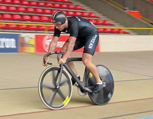 Eddie Dawkins in action at Paris last week, will be riding in the UCI Tier One events in Adelaide starting tonight.